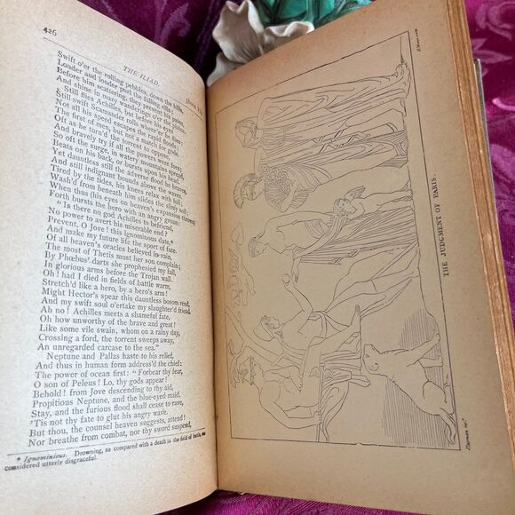 Ca 1890 The Iliad of Homer by Alexander Pope, Antique Book, Belford, Clarke & Co - Picture 8 of 10